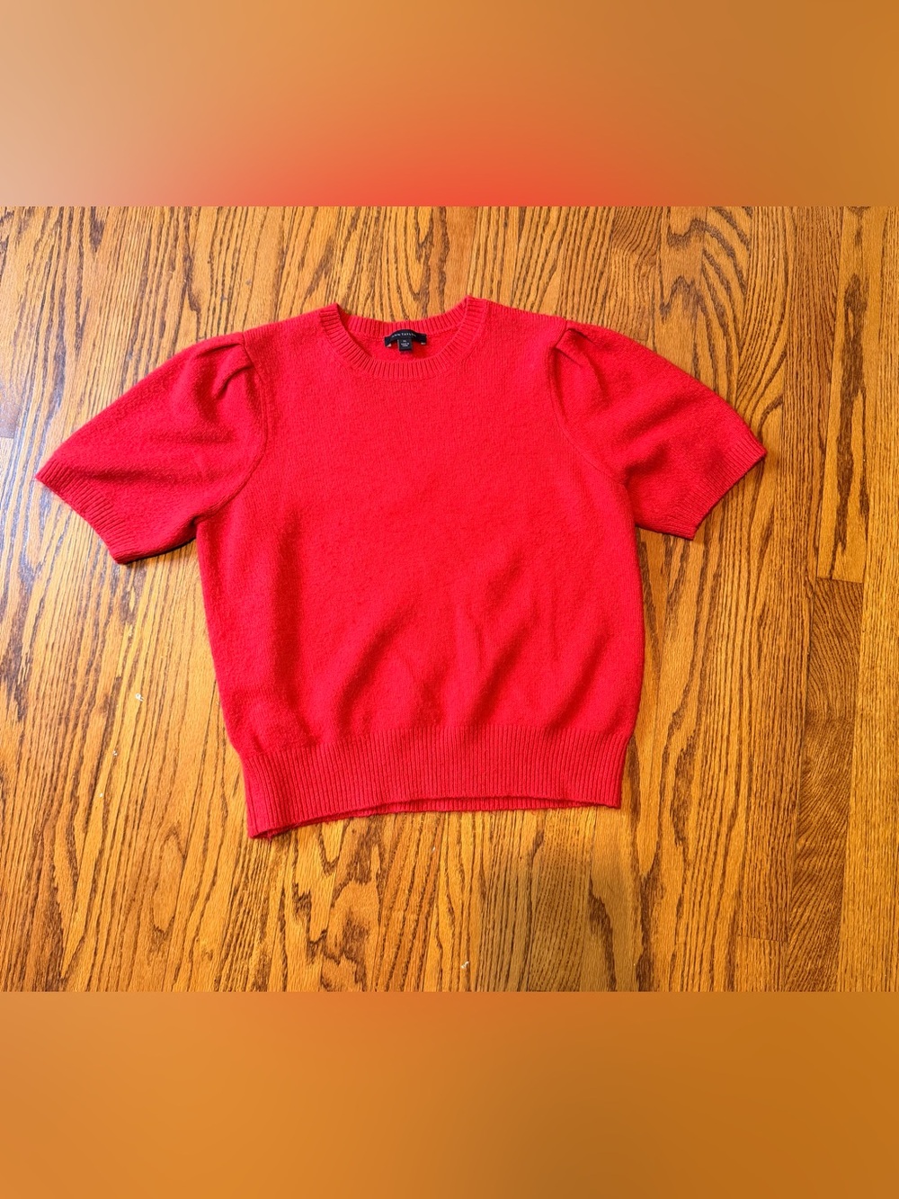 Ann Taylor- Classic Red Short-Sleeve Knit Top - Size XL